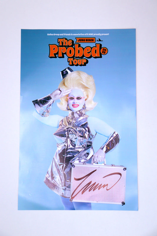 SIGNED Juno Birch "The Probed Tour" Printed Poster