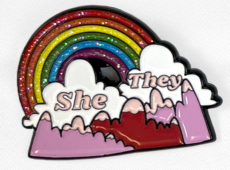 Pronoun Enamel Pin