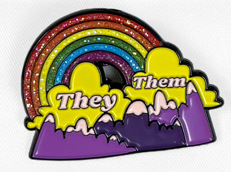 Pronoun Enamel Pin