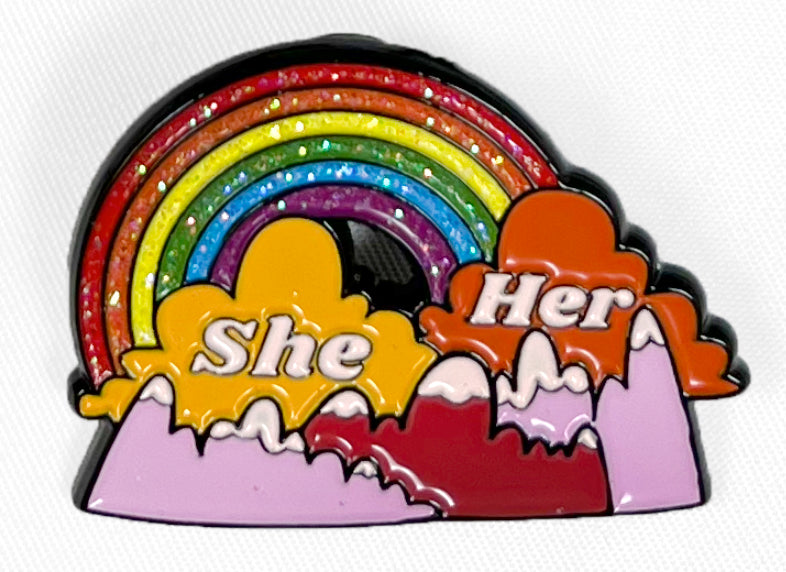 Pronoun Enamel Pin