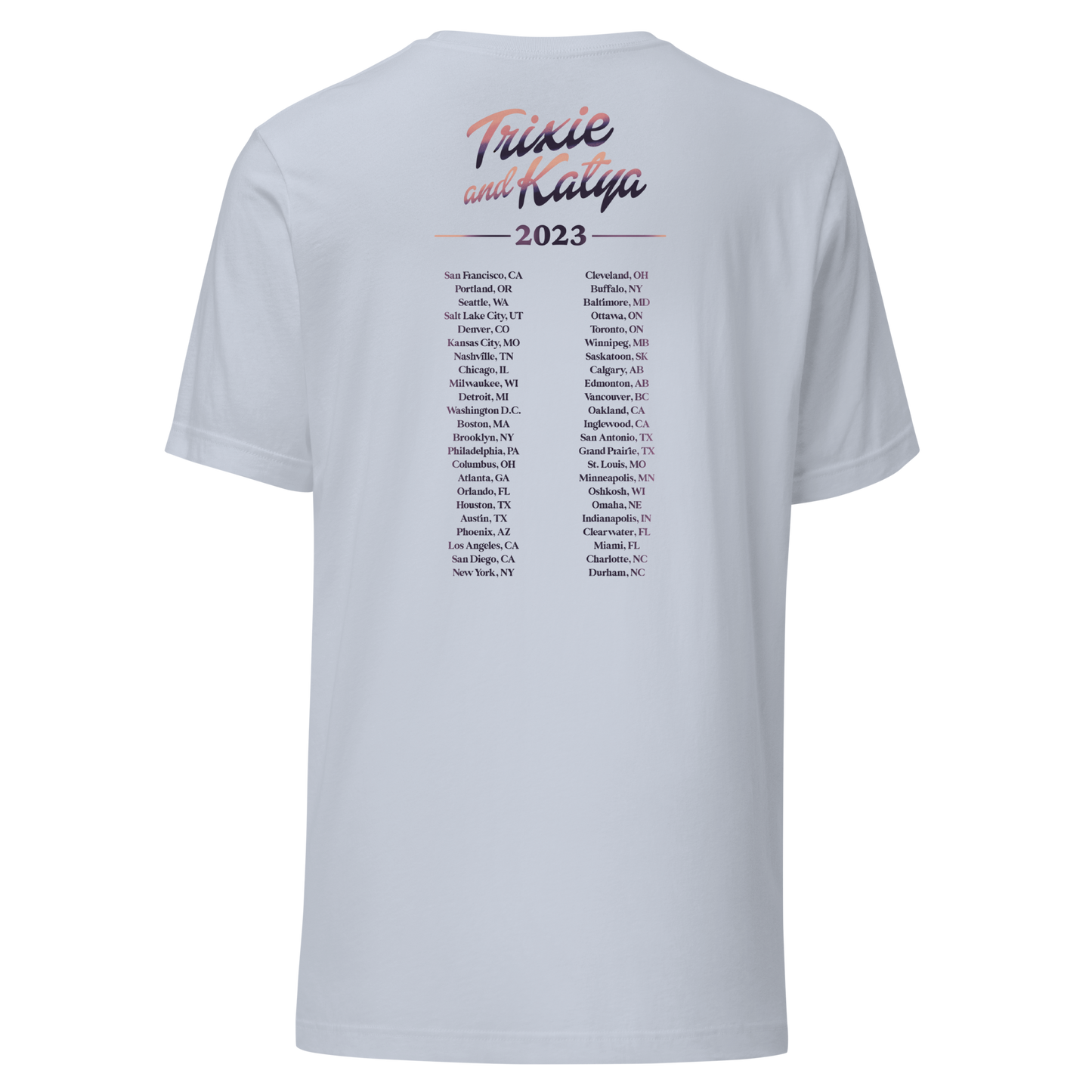 Trixie & Katya '23 Blue Pin Up Tour T-Shirt