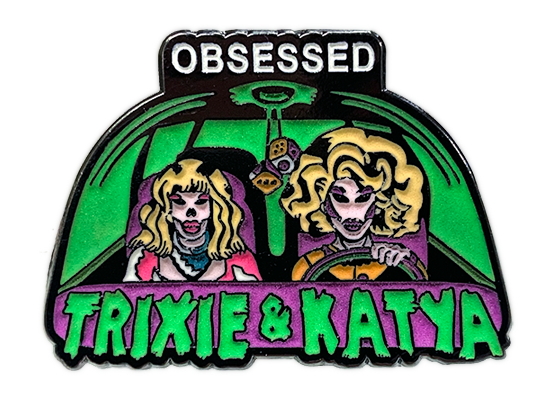 Trixie & Katya Skeleton Enamel Pin