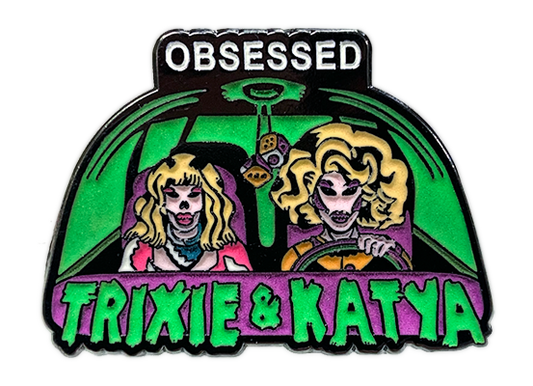 Trixie & Katya Skeleton Enamel Pin
