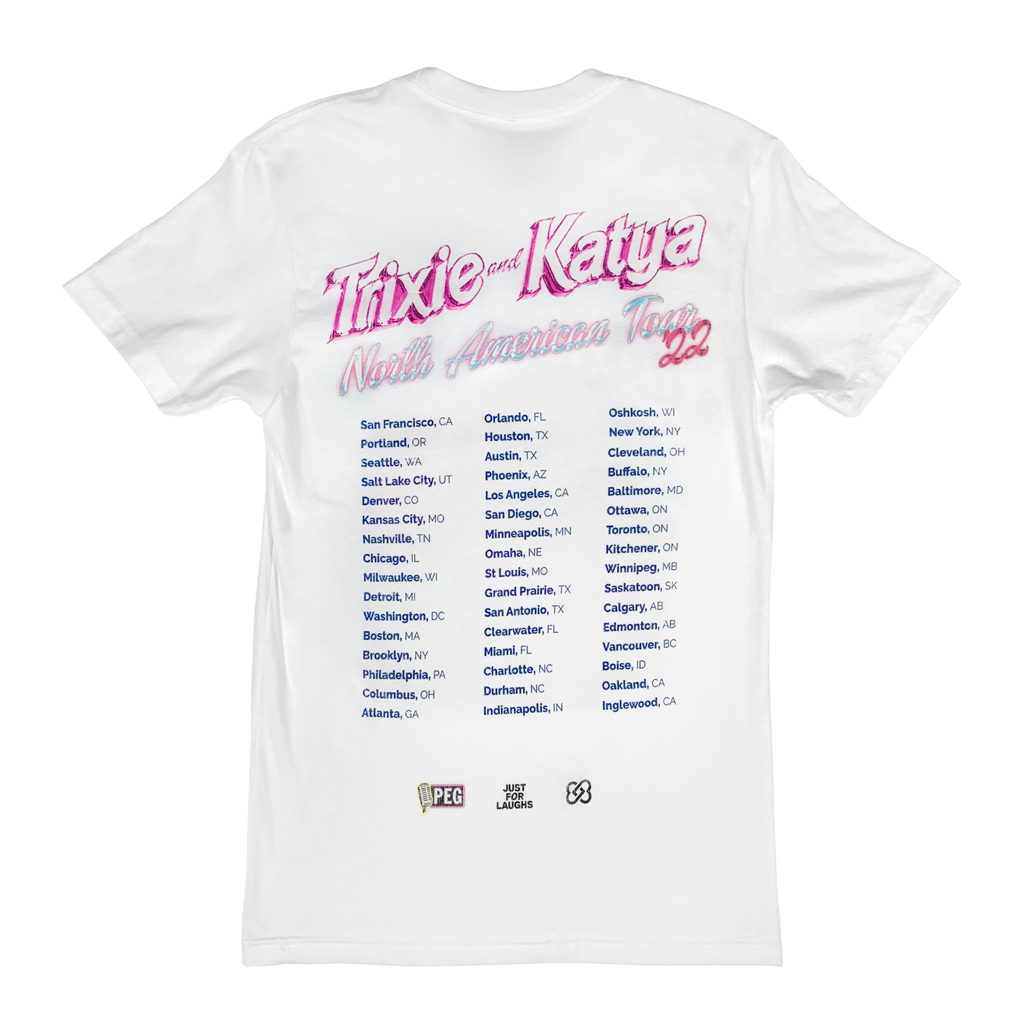 Trixie & Katya '22 White Tour T-Shirt